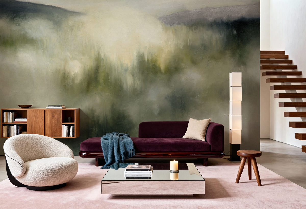 Neutral Valley Clouds Mural Wallpaper - room preview 05