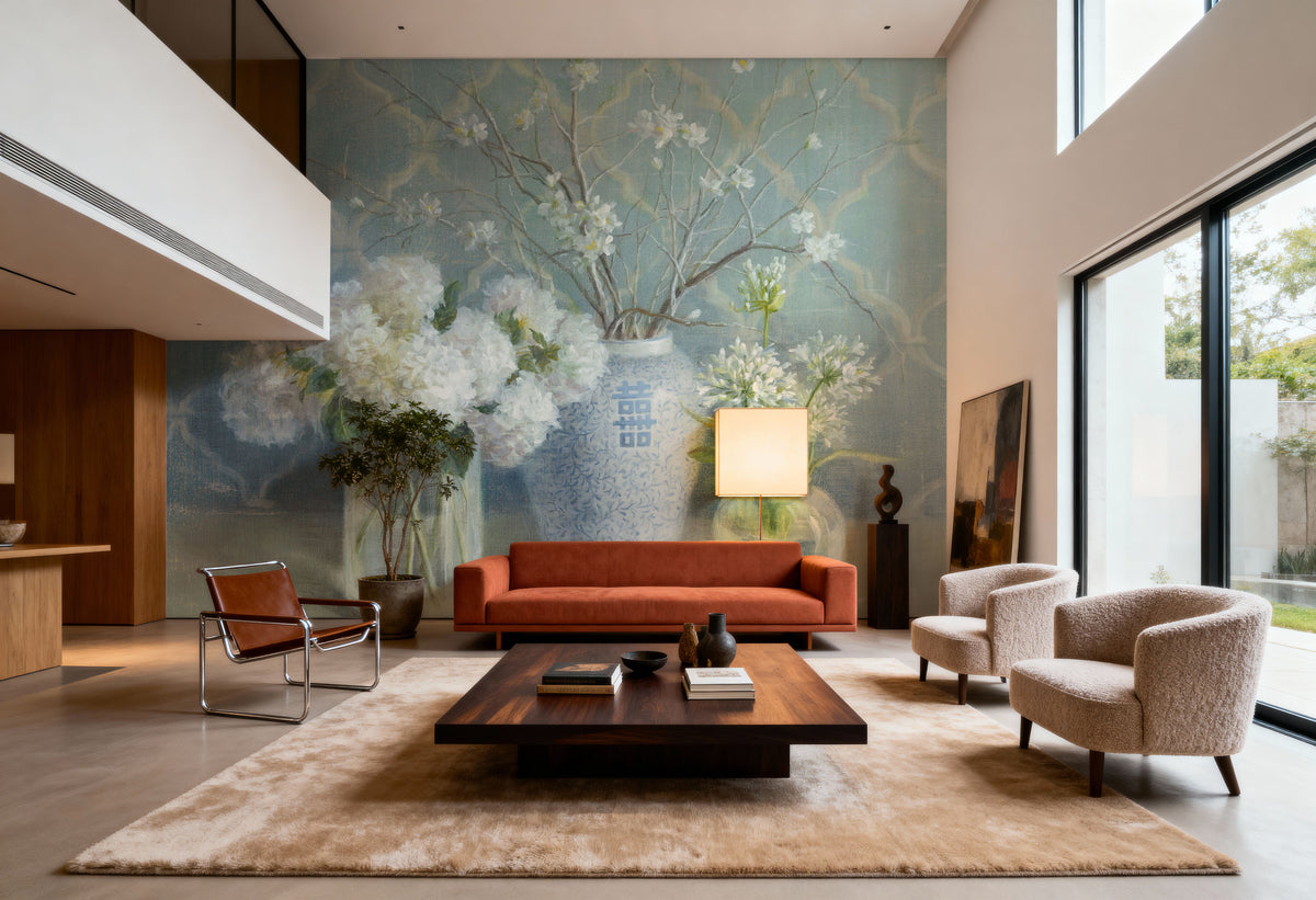 Spring Blossoms Still Life Mural Wallpaper - room preview 05