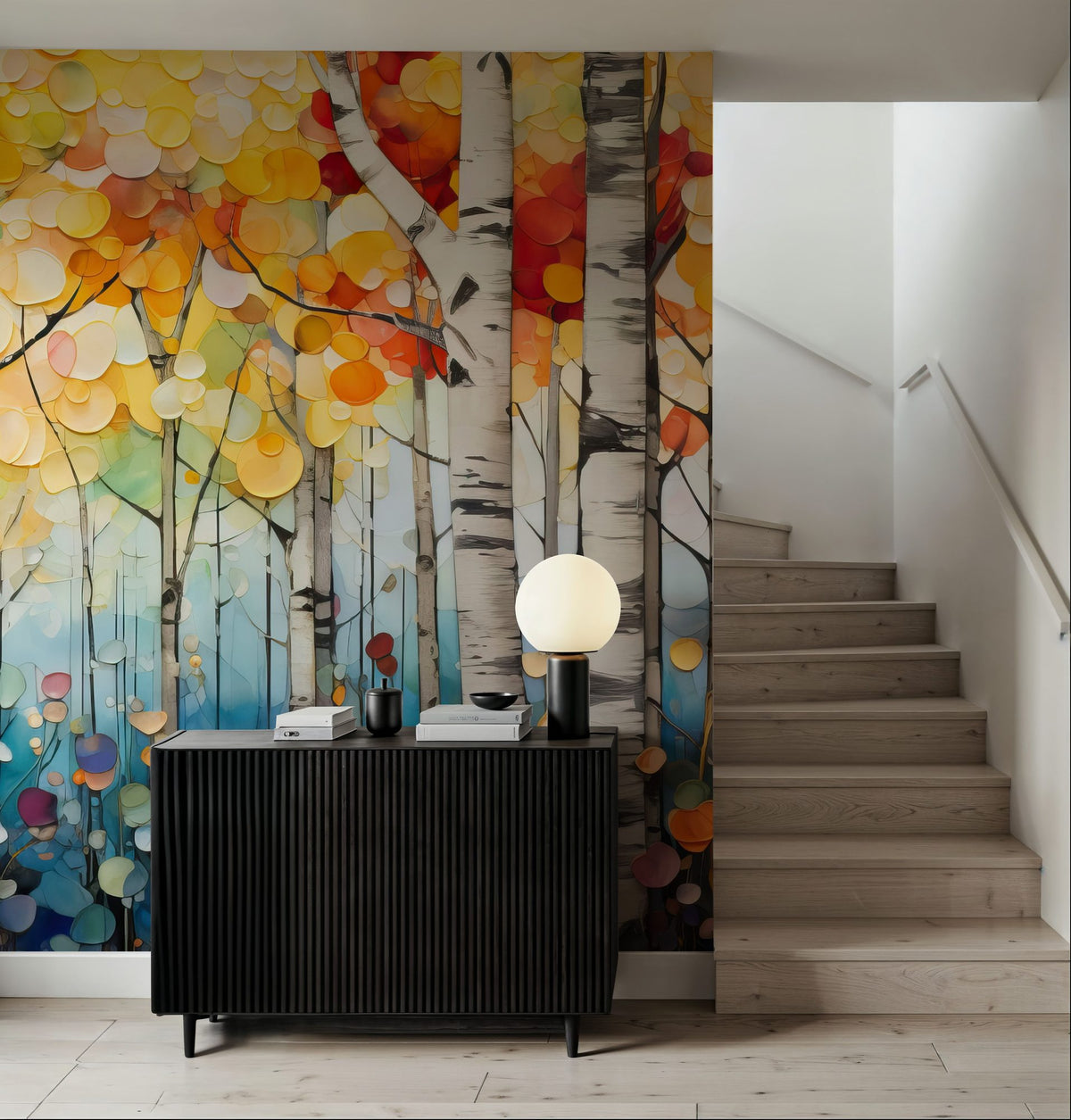 Joyful Forest Mural Wallpaper - room preview 05