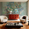 Flowers and Horse Figure by Window Mural Wallpaper - room preview 05
