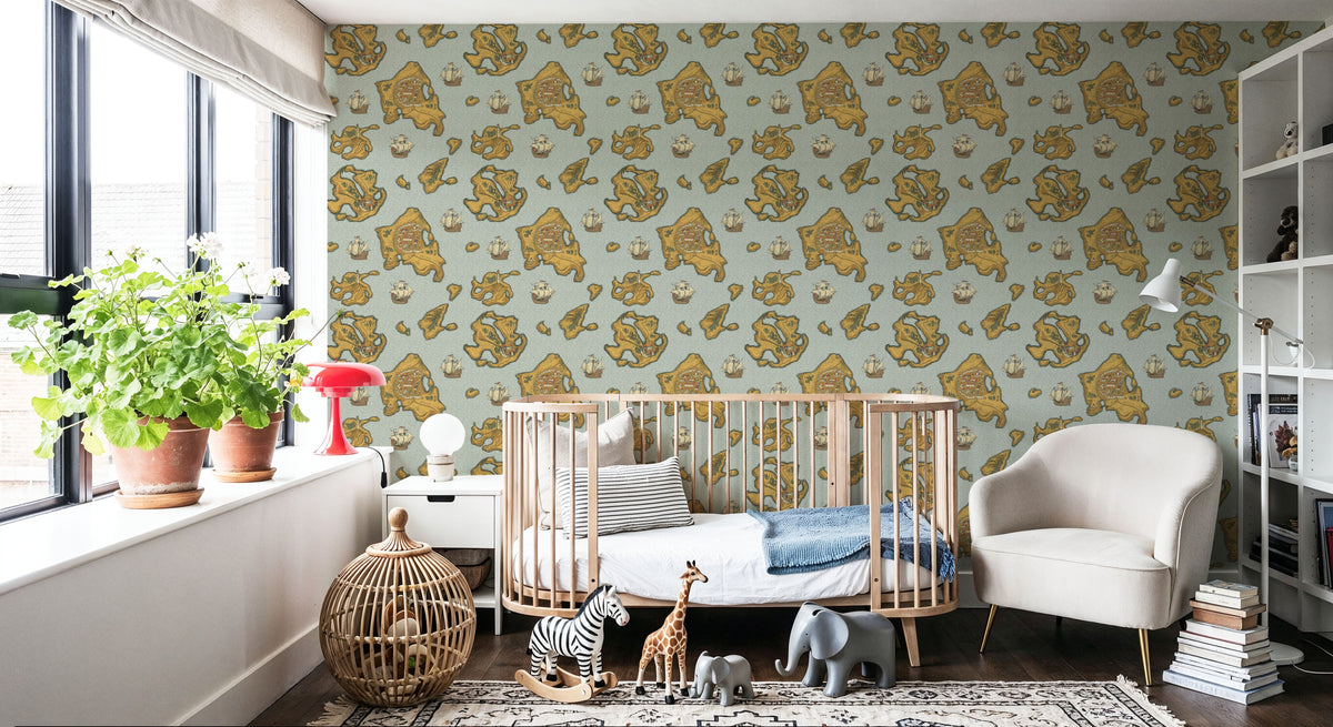 Treasure Map Mural Wallpaper - room preview 05