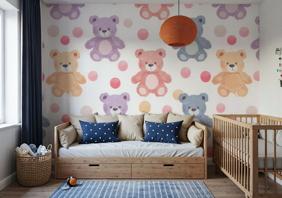Teddy Bear Time Mural Wallpaper - room preview 05