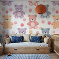 Teddy Bear Time Mural Wallpaper - room preview 05