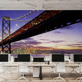 Golden Gate Twilight Mural Wallpaper - room preview 05