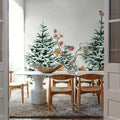 Snowy Spruce Trees Mural Wallpaper - room preview 05