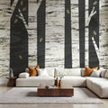 Birch Forest Mural Wallpaper - Neutral Tone - room preview 05