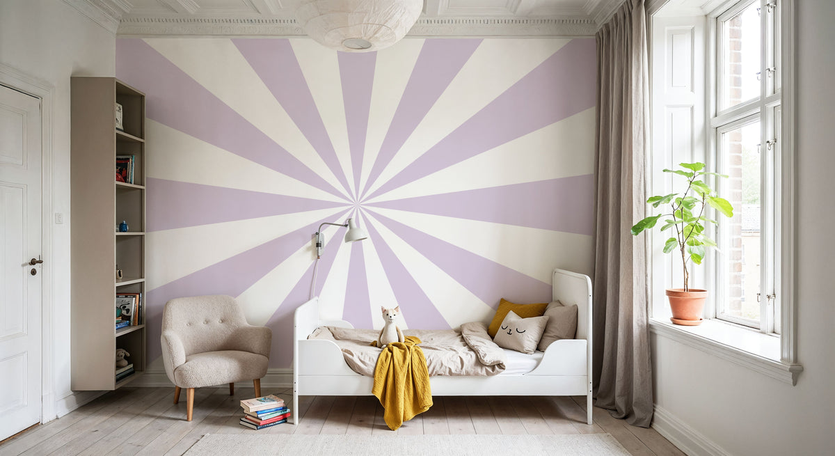 Circus Ceiling, Lavender Mural Wallpaper - room preview 05