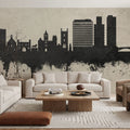 Reading England Skyline Concrete Mural Wallpaper - room preview 05