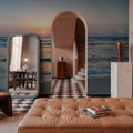 Sunset At the North Sea Coast Mural Wallpaper - room preview 05