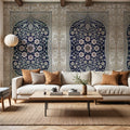 My Floral Dreams, Blue Mural Wallpaper - room preview 05