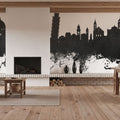 Pisa Italy Skyline Black & White Mural Wallpaper - room preview 05