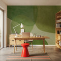 Embracing Shapes, Dill Green Mural Wallpaper - room preview 05