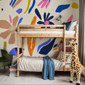 Fun Doodle Florals Mural Wallpaper - room preview 05