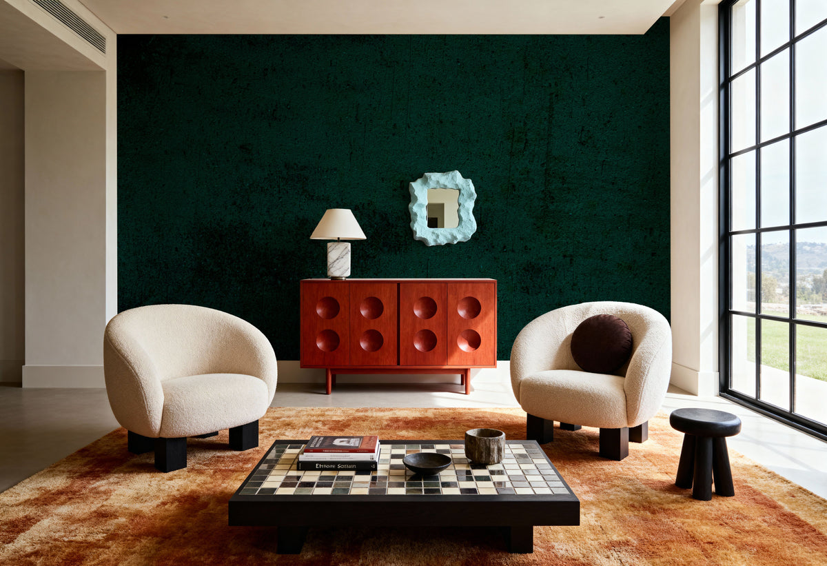 Teal Textures Mural Wallpaper - room preview 05