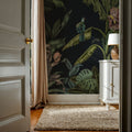 Monkeys with Birds, Dark Mural Wallpaper - room preview 05
