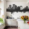 Southend-on-Sea England Skyline Black & White Mural Wallpaper - room preview 05