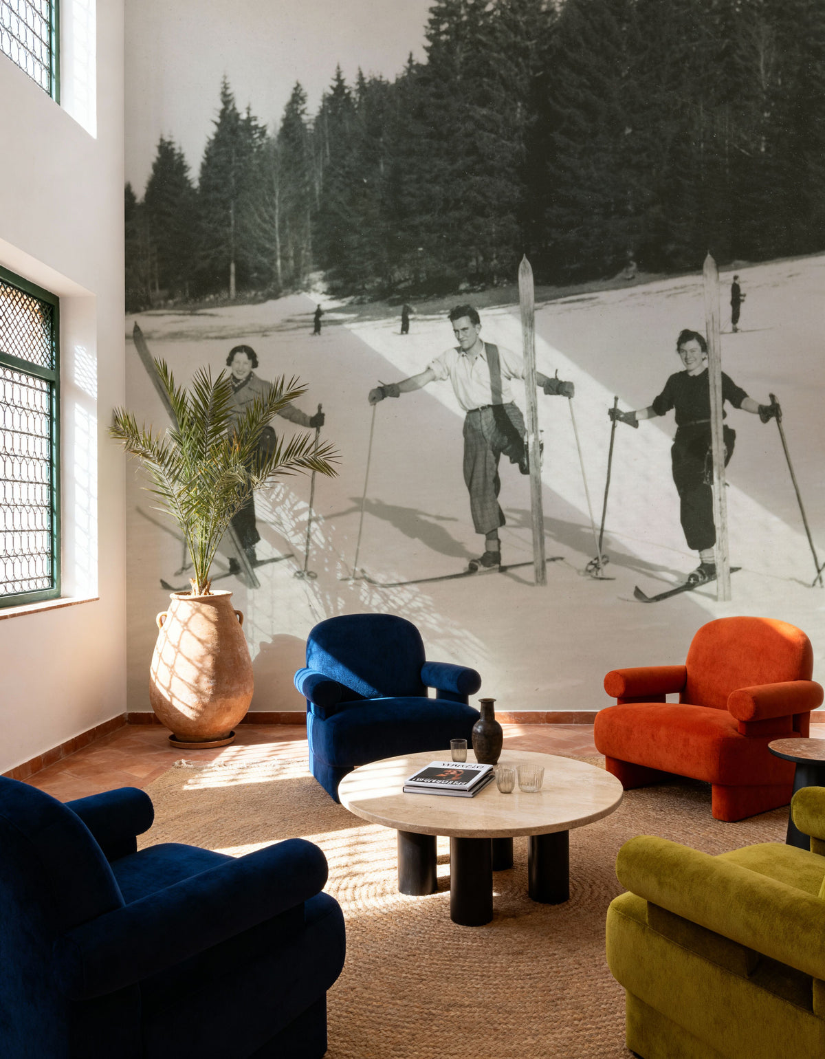 Wooden Skis Mural Wallpaper - room preview 05