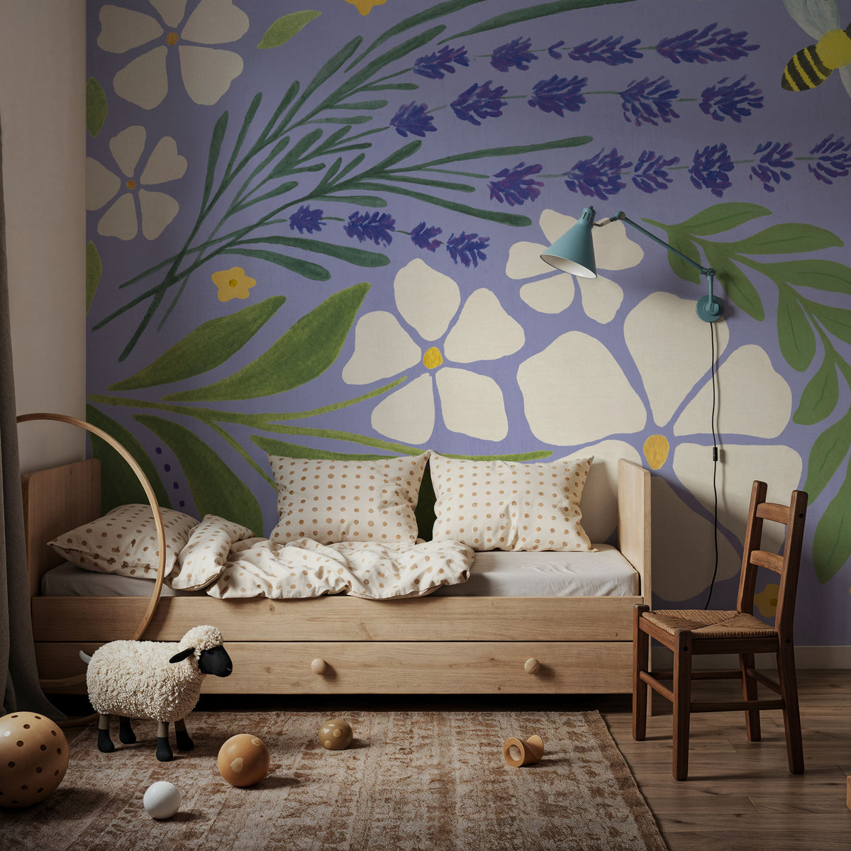 Lavender Garden III Purple Mural Wallpaper - room preview 05