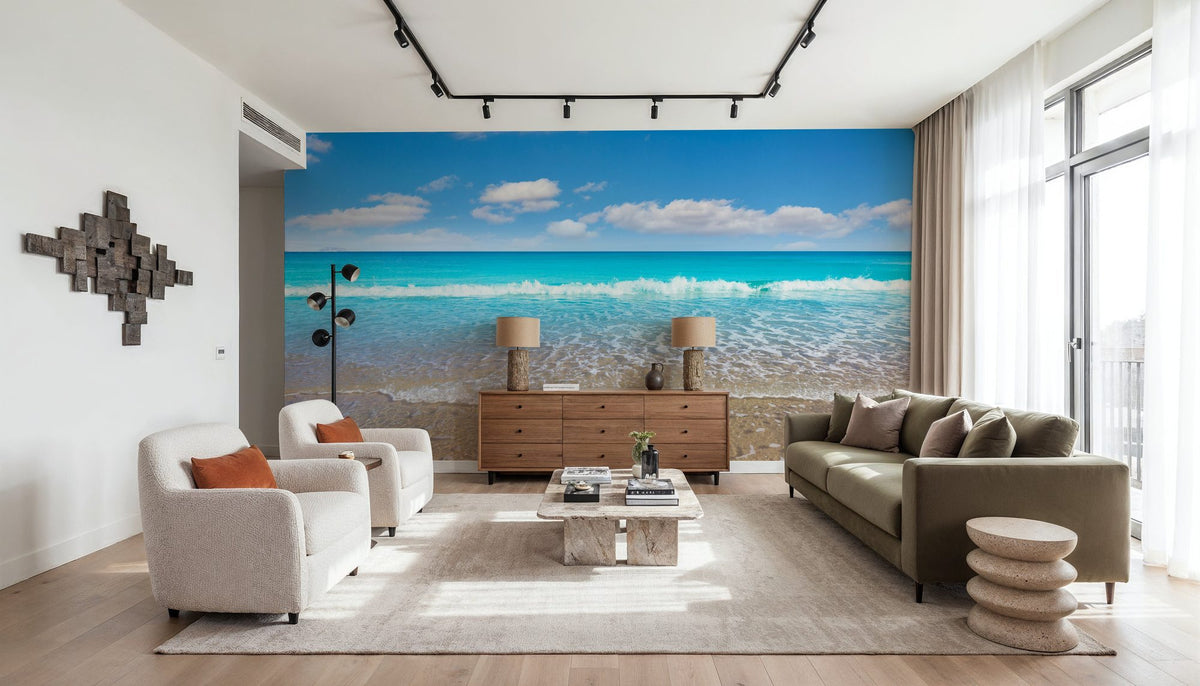 Mediterranean Beach Mural Wallpaper - room preview 05