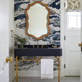 Ukiyo-e Clouds, Blues Mural Wallpaper - room preview 05