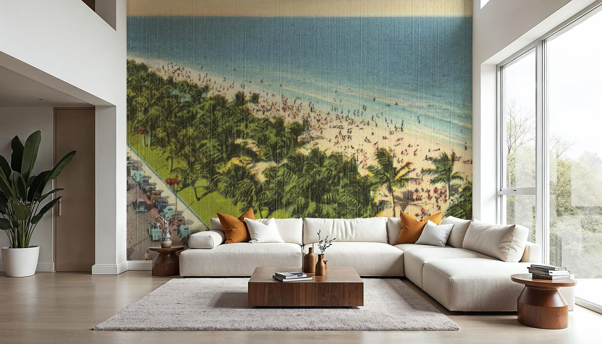 Ocean Drive Mural Wallpaper - room preview 05