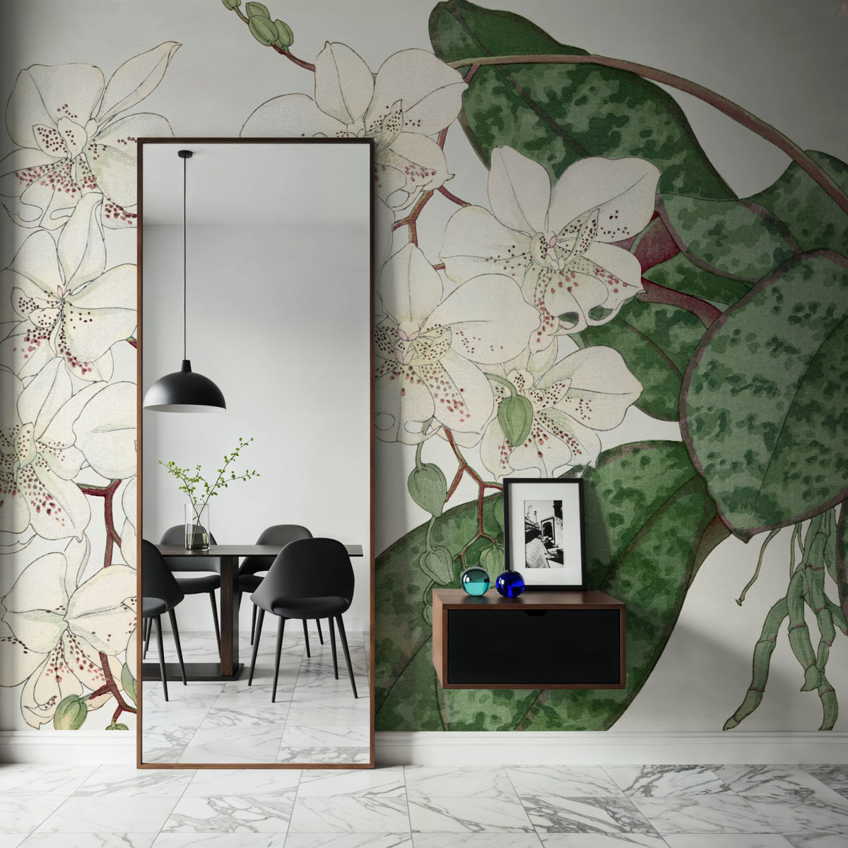 Tanigami Moth Orchid Mural Wallpaper - room preview 05