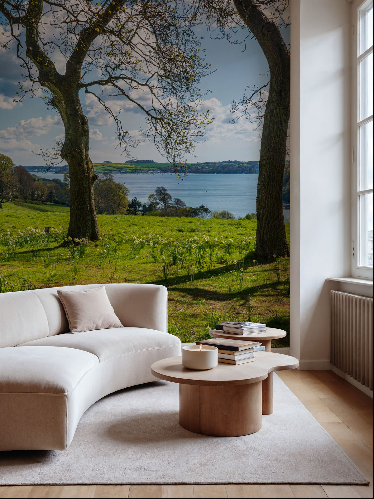 Framed Meadow Mural Wallpaper - room preview 05