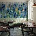 Iris Flower Bed Mural Wallpaper - room preview 05