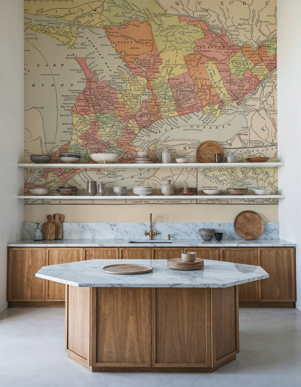 Map of Ontario Mural Wallpaper - room preview 05