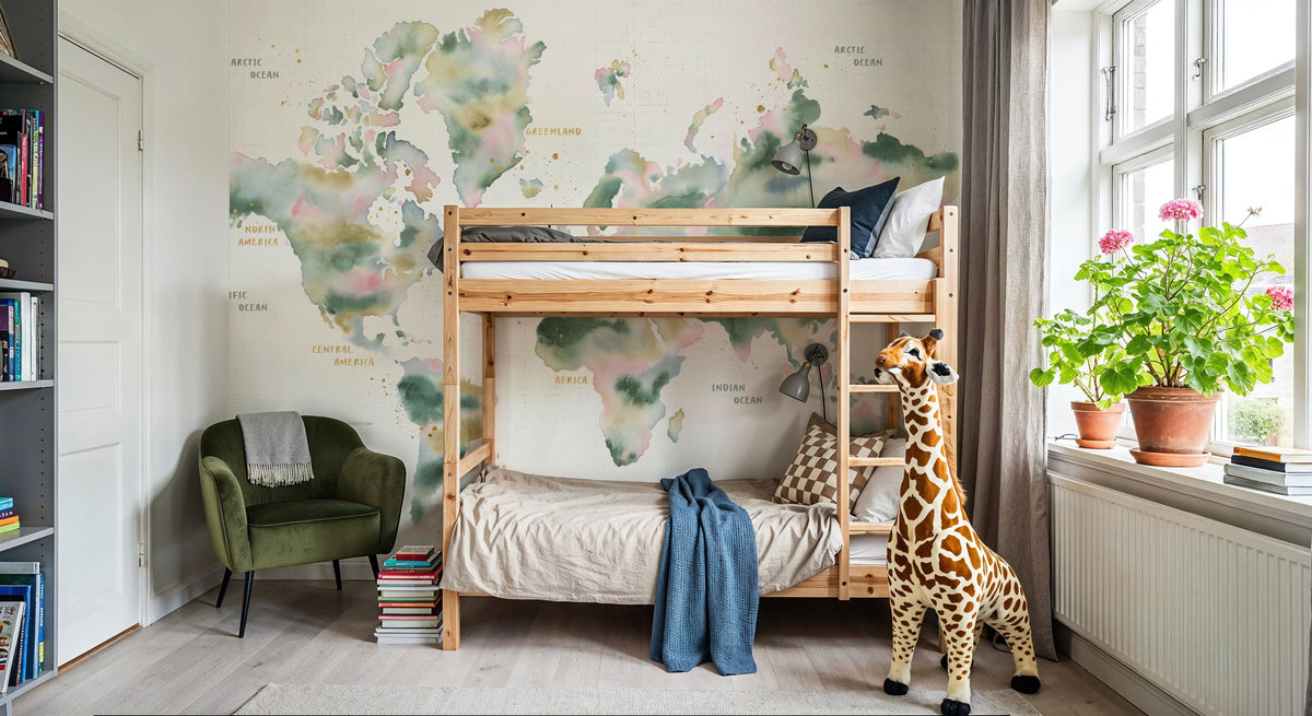 Midsummer Meadow Map Mural Wallpaper - room preview 05