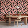 Symbolic Halloween Pink Mural Wallpaper - room preview 05