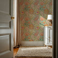 Harvest Paisley Mini Swamp Green Mural Wallpaper - room preview 05