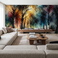 Moonlit Enchanted Forest Mural Wallpaper - room preview 05