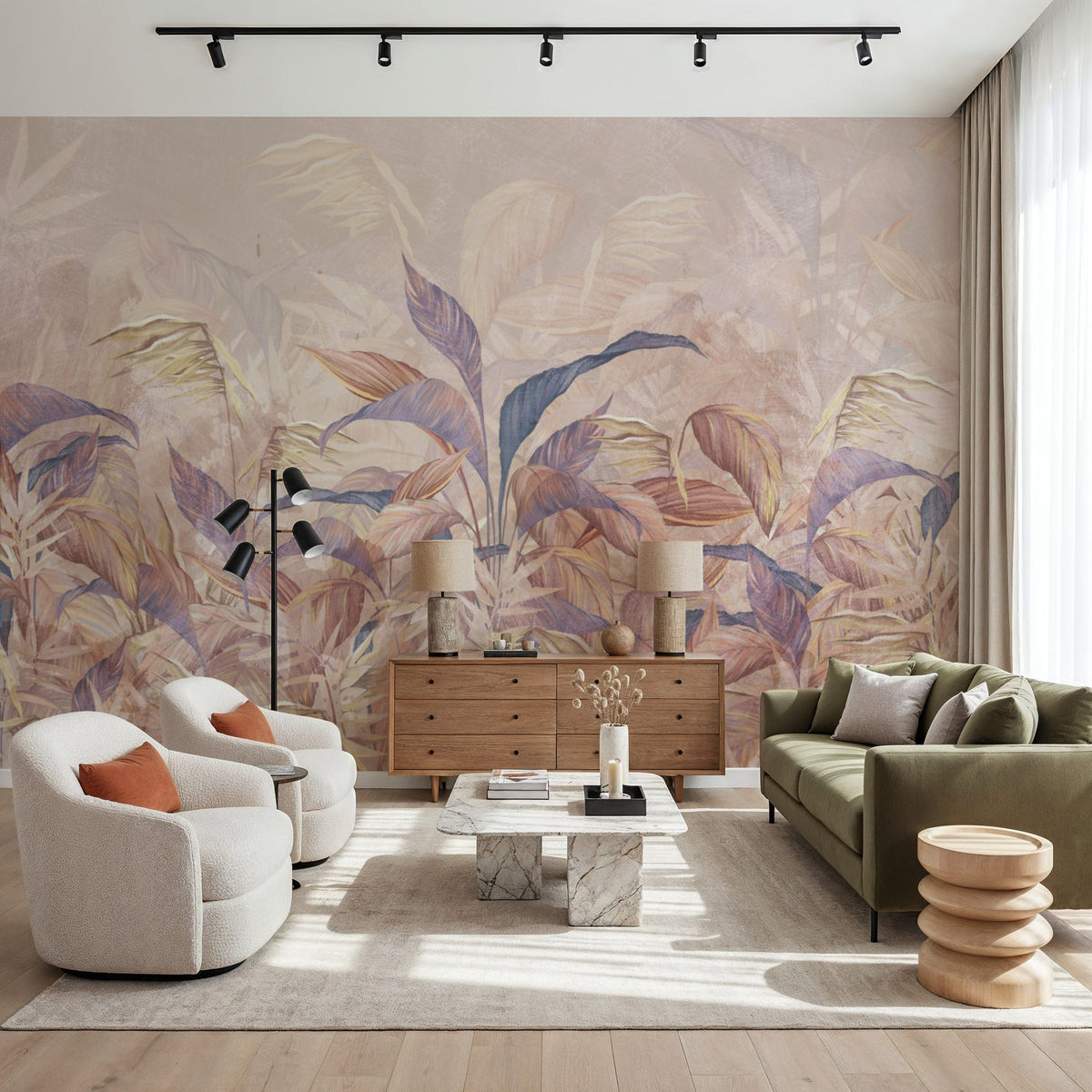 Ethereal Foliage Mural Wallpaper - room preview 05