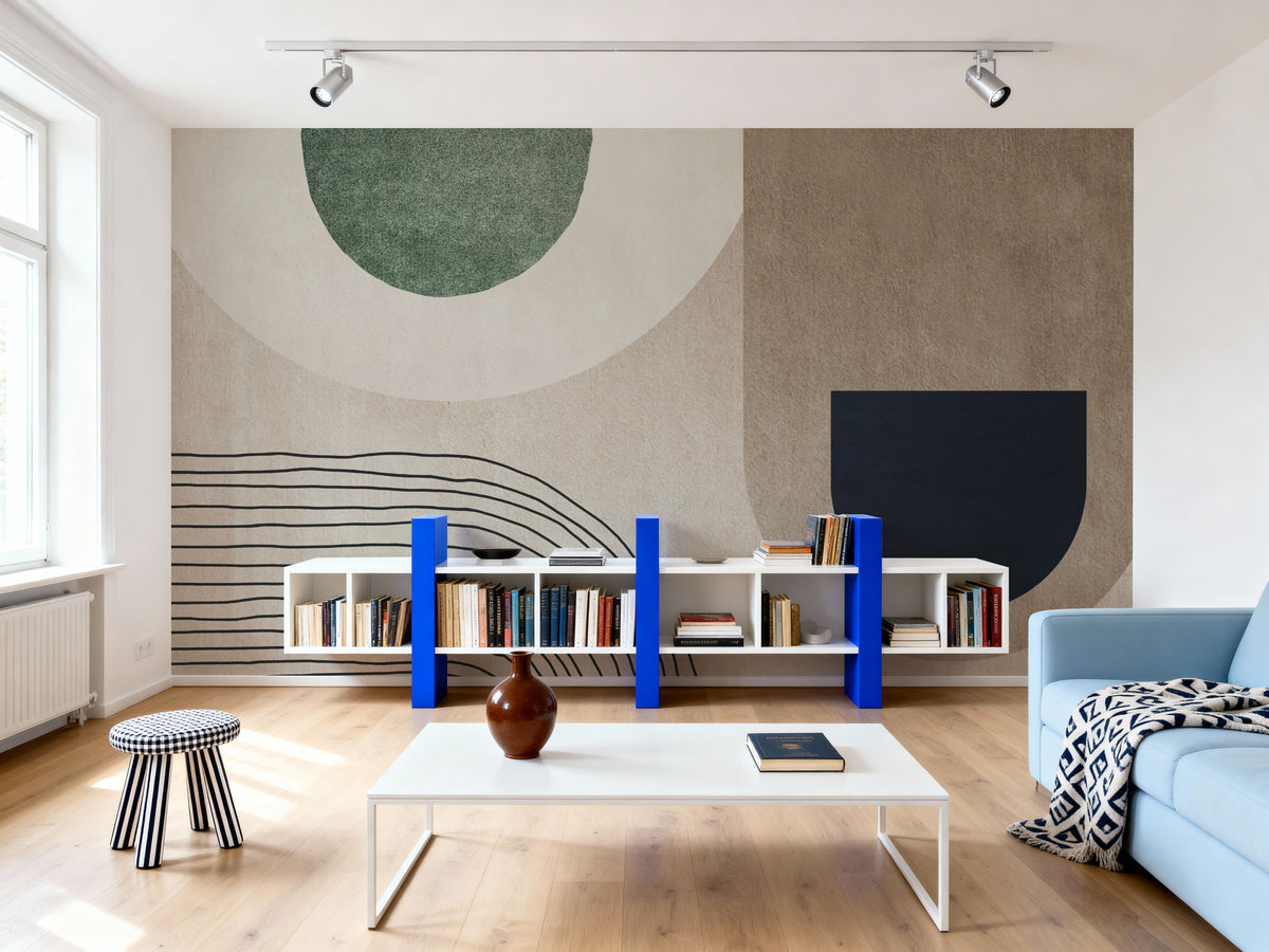 Fields & Traces Mural Wallpaper - room preview 05