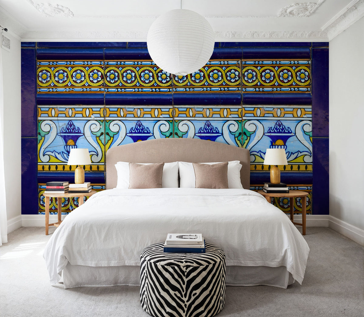 Azulejo Bloom Mural Wallpaper - room preview 05