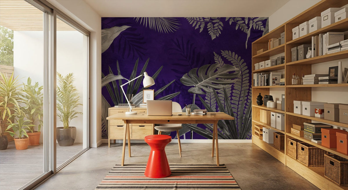 Frosty Leaves Mural Wallpaper - room preview 05