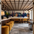 Nîmes France Skyline Blue & Bronze Mural Wallpaper - room preview 05