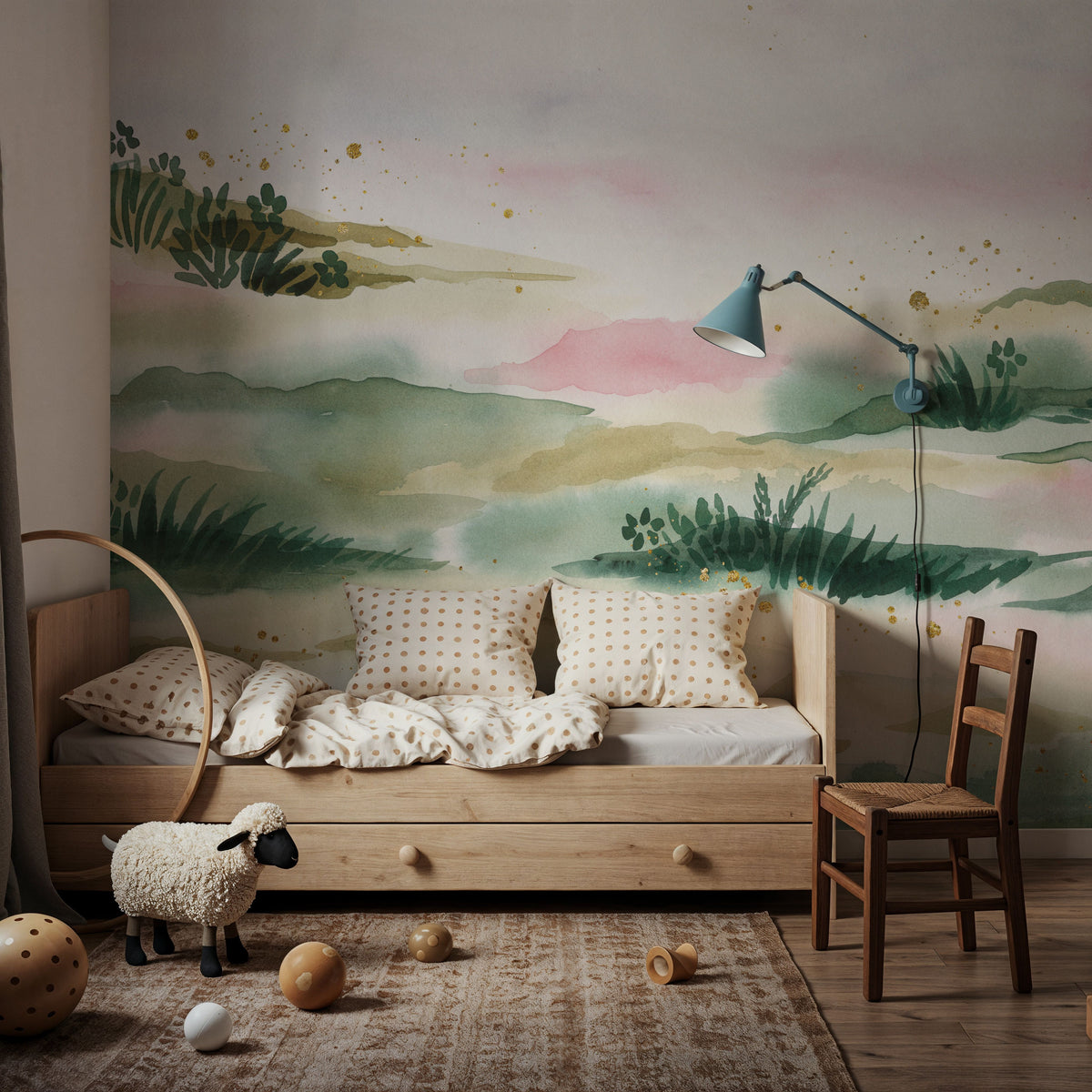 Midsummer Meadow IV Mural Wallpaper - room preview 05