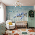 Undersea Turtle Mural Wallpaper - room preview 05