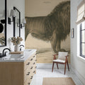 Vintage Lion Mural Wallpaper - room preview 05