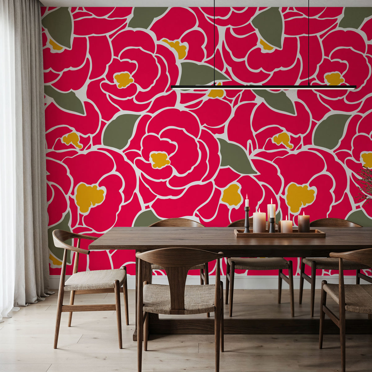 Vibrant Bloom Mural Wallpaper - room preview 05