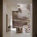 Riverbank Oak Landscape, Sepia Mural Wallpaper - room preview 05