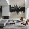 Paramaribo Suriname Skyline Concrete Mural Wallpaper - room preview 05