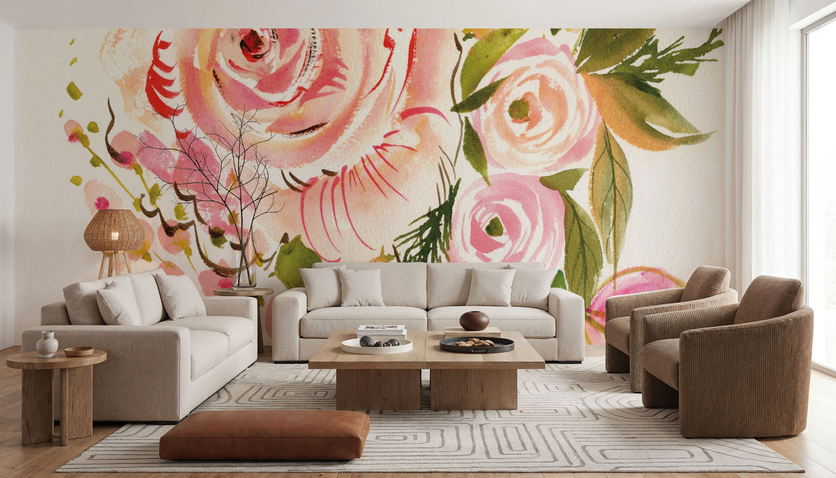 Floral Fantasy II Mural Wallpaper - room preview 05