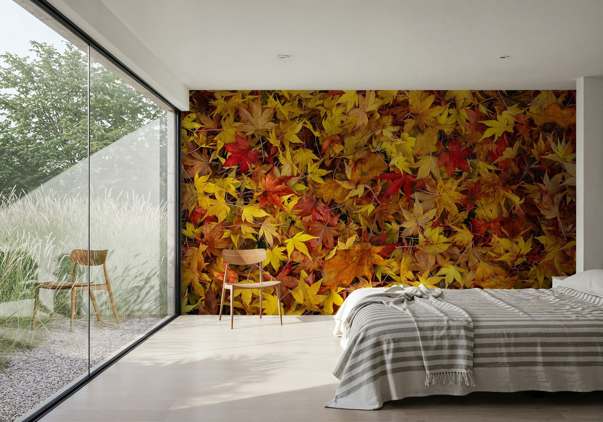 Leaves of Rust Mural Wallpaper - room preview 05