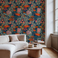 Orange Fish & Proteas Mural Wallpaper - room preview 05