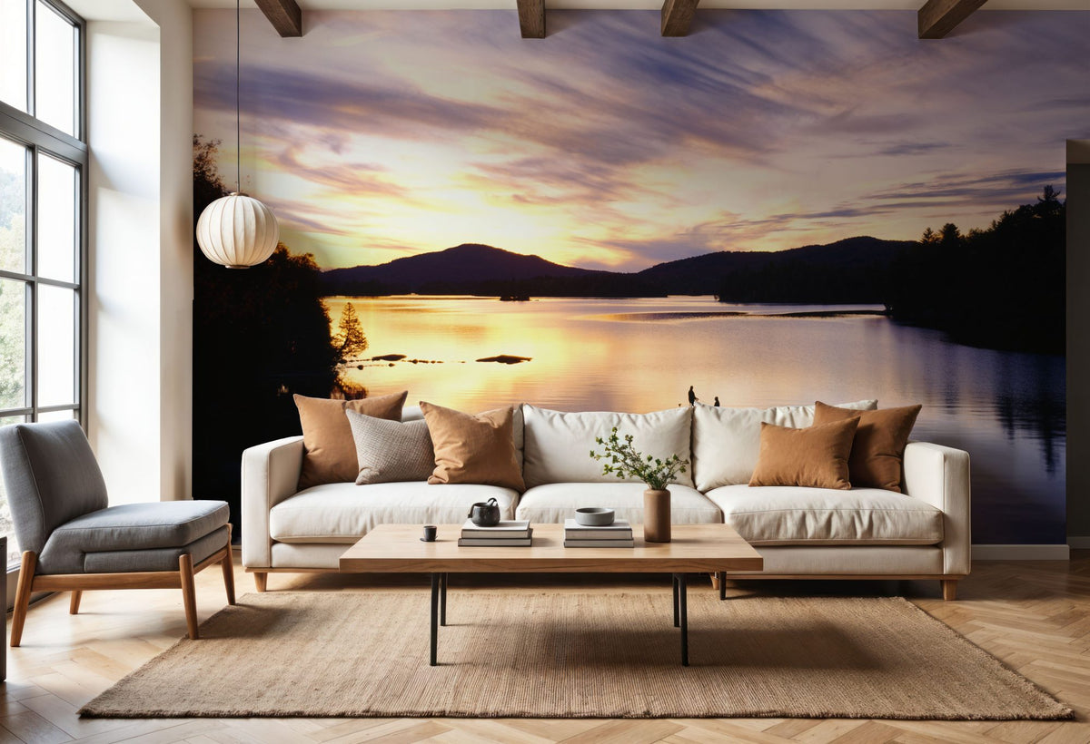Twilight Voyage Mural Wallpaper - Neutral Tone - room preview 05