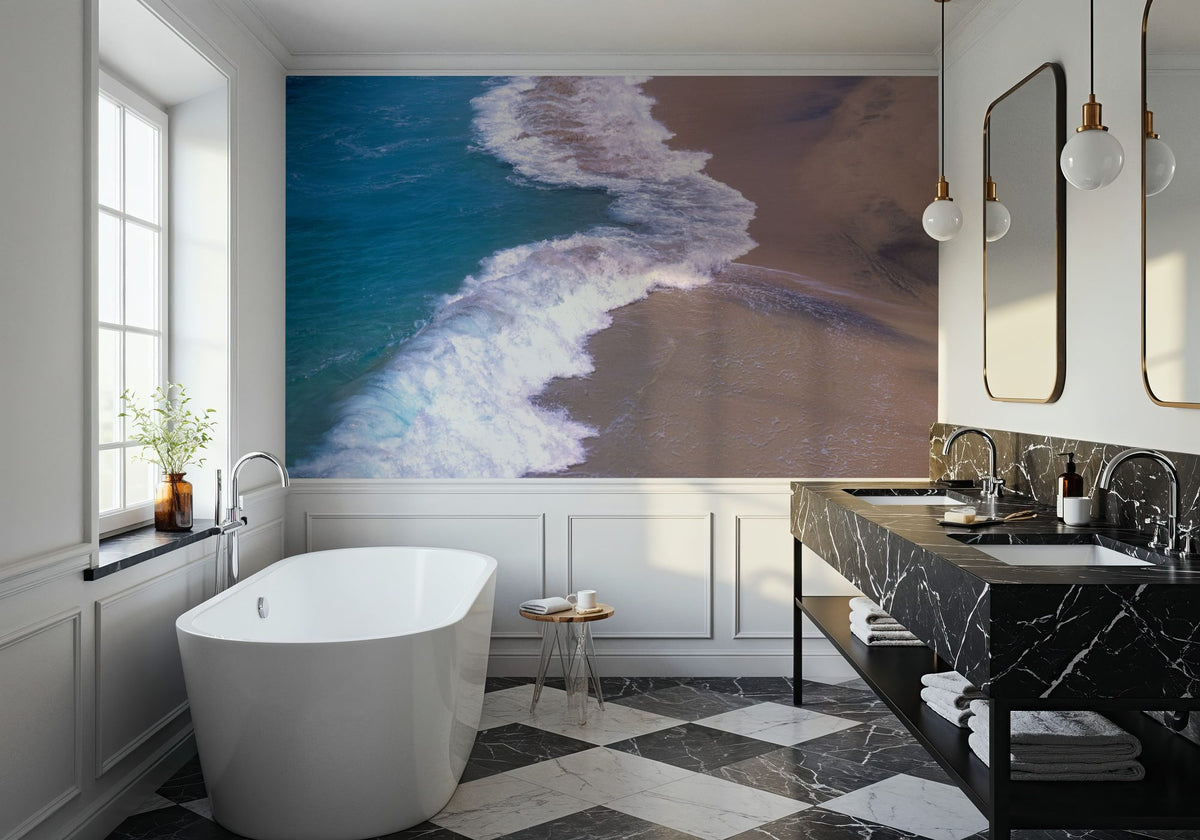 Rocky Shoreline Serenity Mural Wallpaper - room preview 05