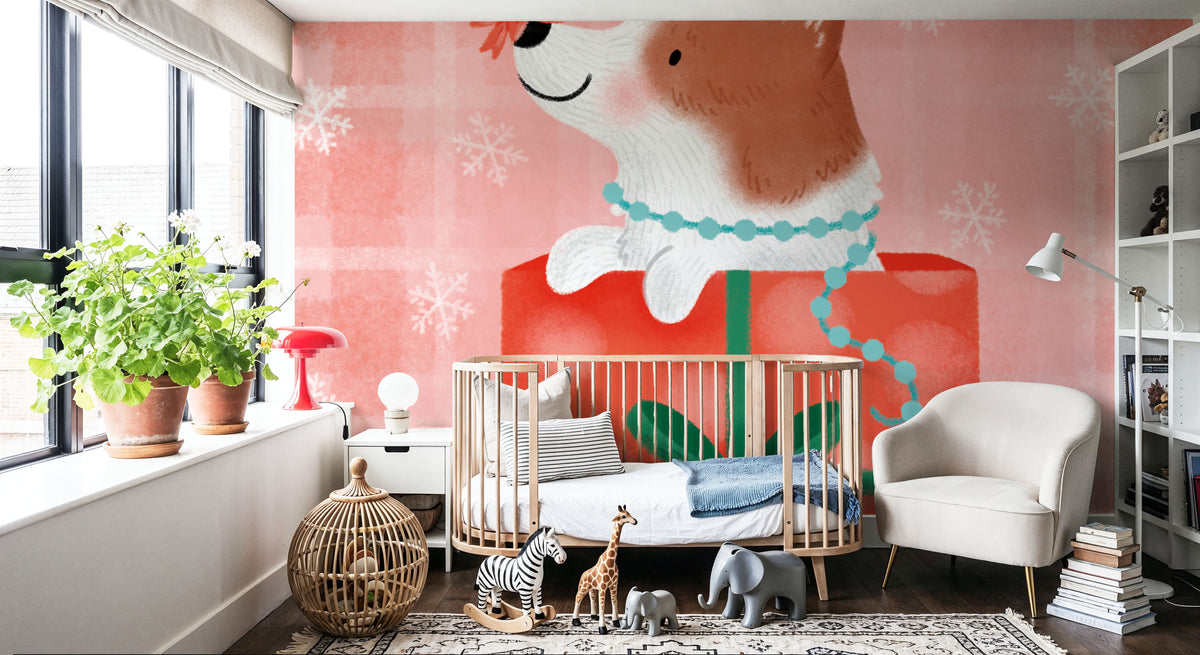 Festive Paws IV Mural Wallpaper - room preview 05